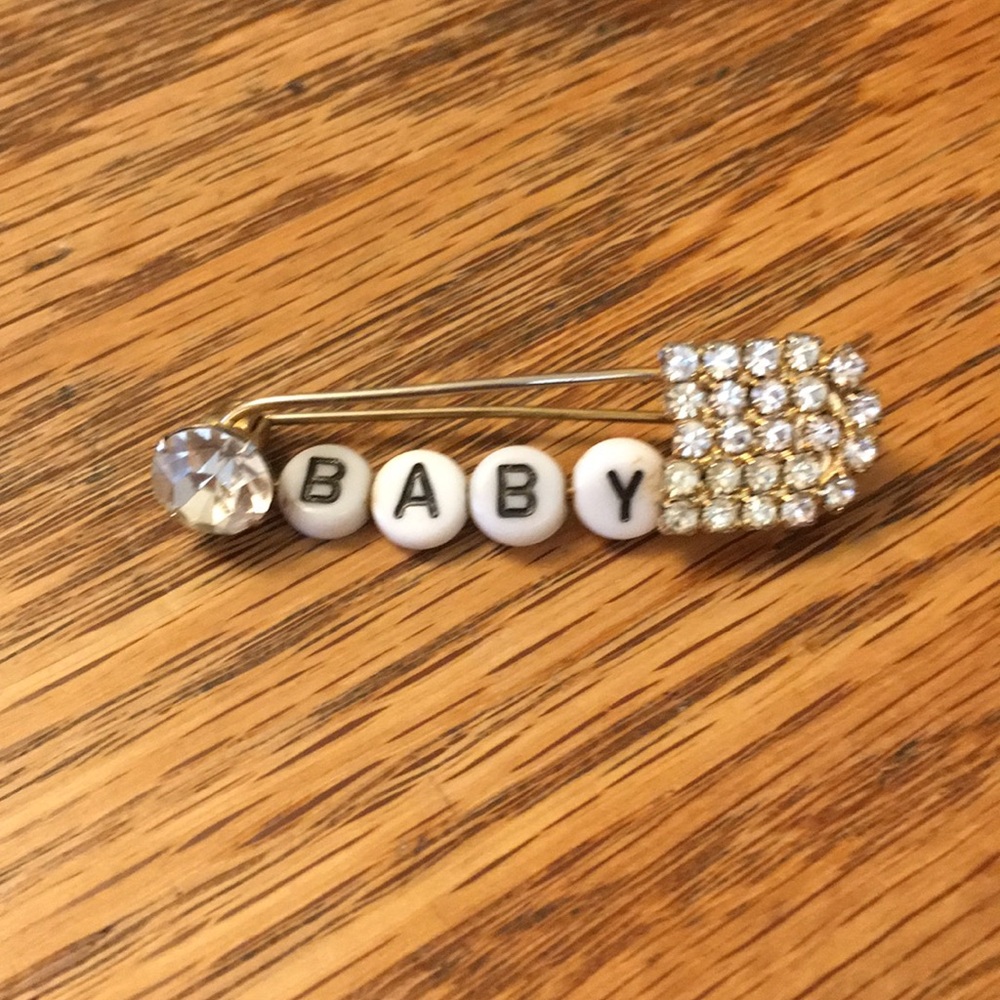 Baby with Cz diamond accents pin